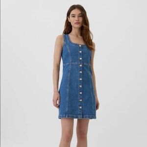 GAP Sleeveless Blue Denim Dress